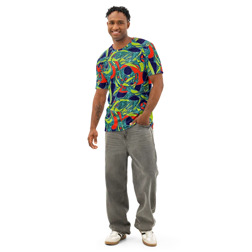Harmonic Mirage on Men's Cotton Crew Neck T-Shirt — Front