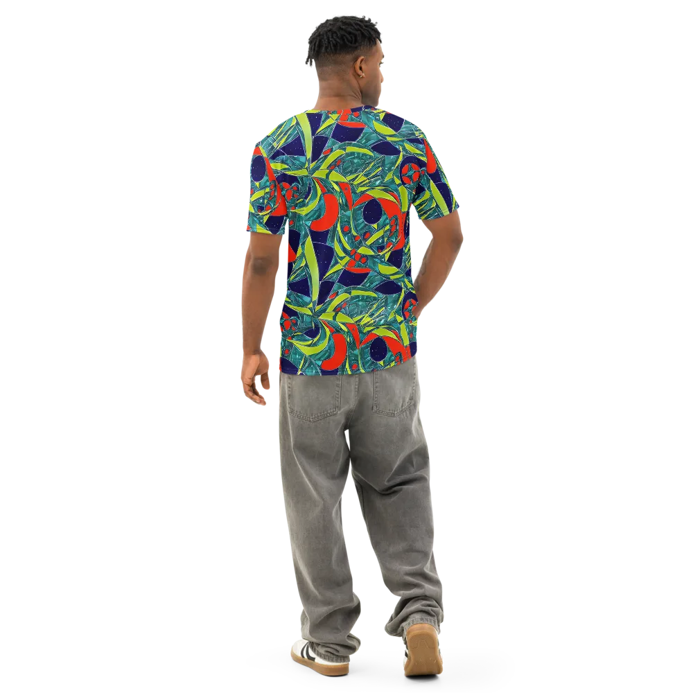 Harmonic Mirage on Men's Cotton Crew Neck T-Shirt — Back