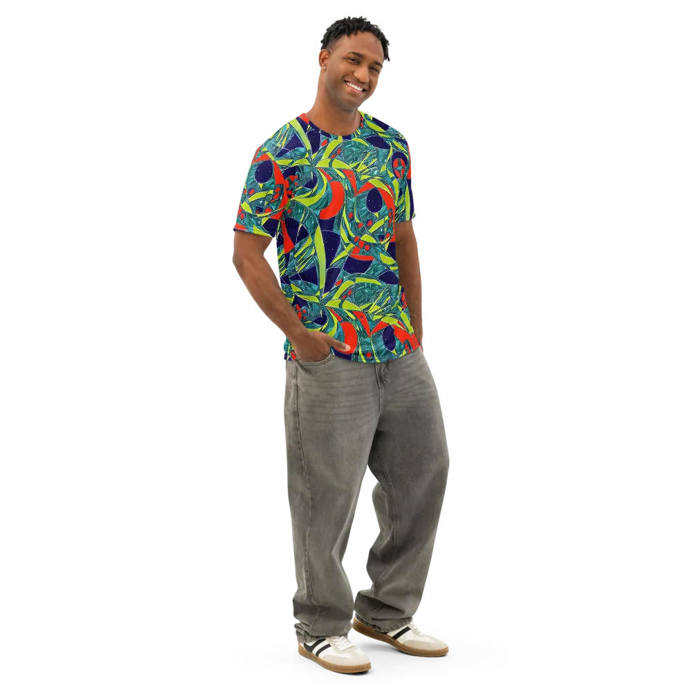 Harmonic Mirage on Men's Cotton Crew Neck T-Shirt — Right Front
