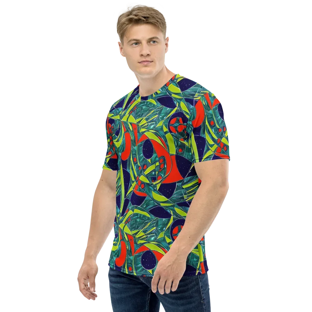 Harmonic Mirage on Men's Crew Neck T-Shirt — Left