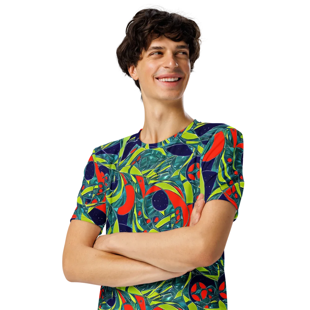 Harmonic Mirage on Men's Crew Neck T-Shirt — Left Front
