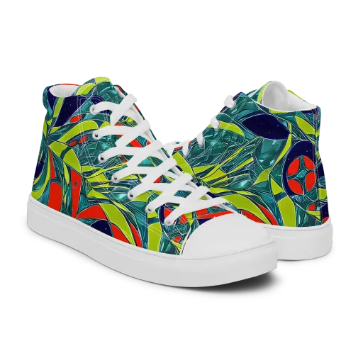 Harmonic Mirage on a Men's High Top Canvas Shoes