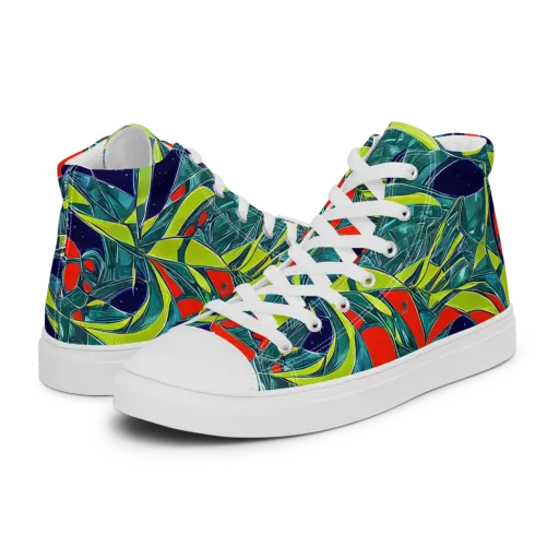 Harmonic Mirage on a Women's High Top Canvas Shoes