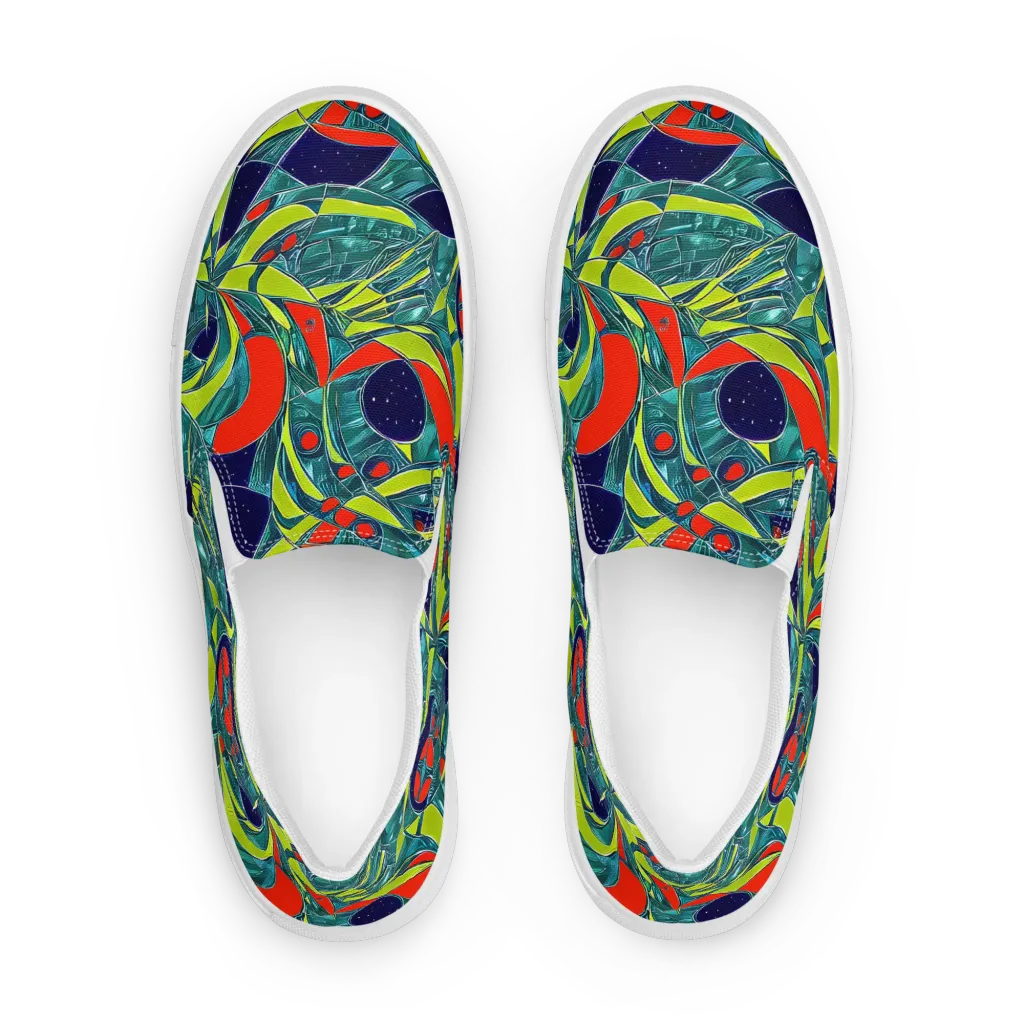 Harmonic Mirage on Men's Slip-On Canvas Shoes — Front