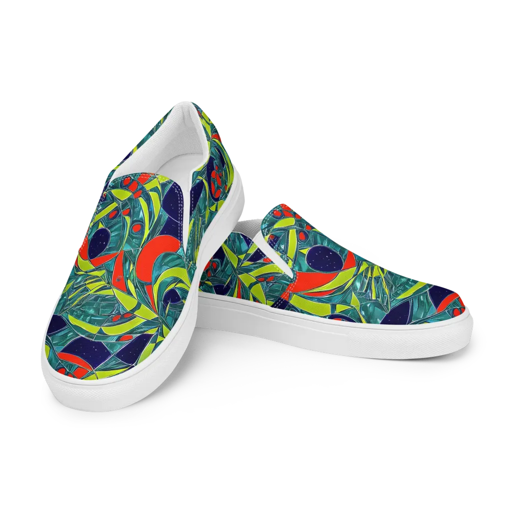 Harmonic Mirage on Men's Slip-On Canvas Shoes — Left Front