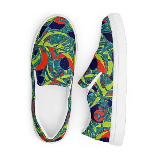 Harmonic Mirage on a Men's Slip-On Canvas Shoes