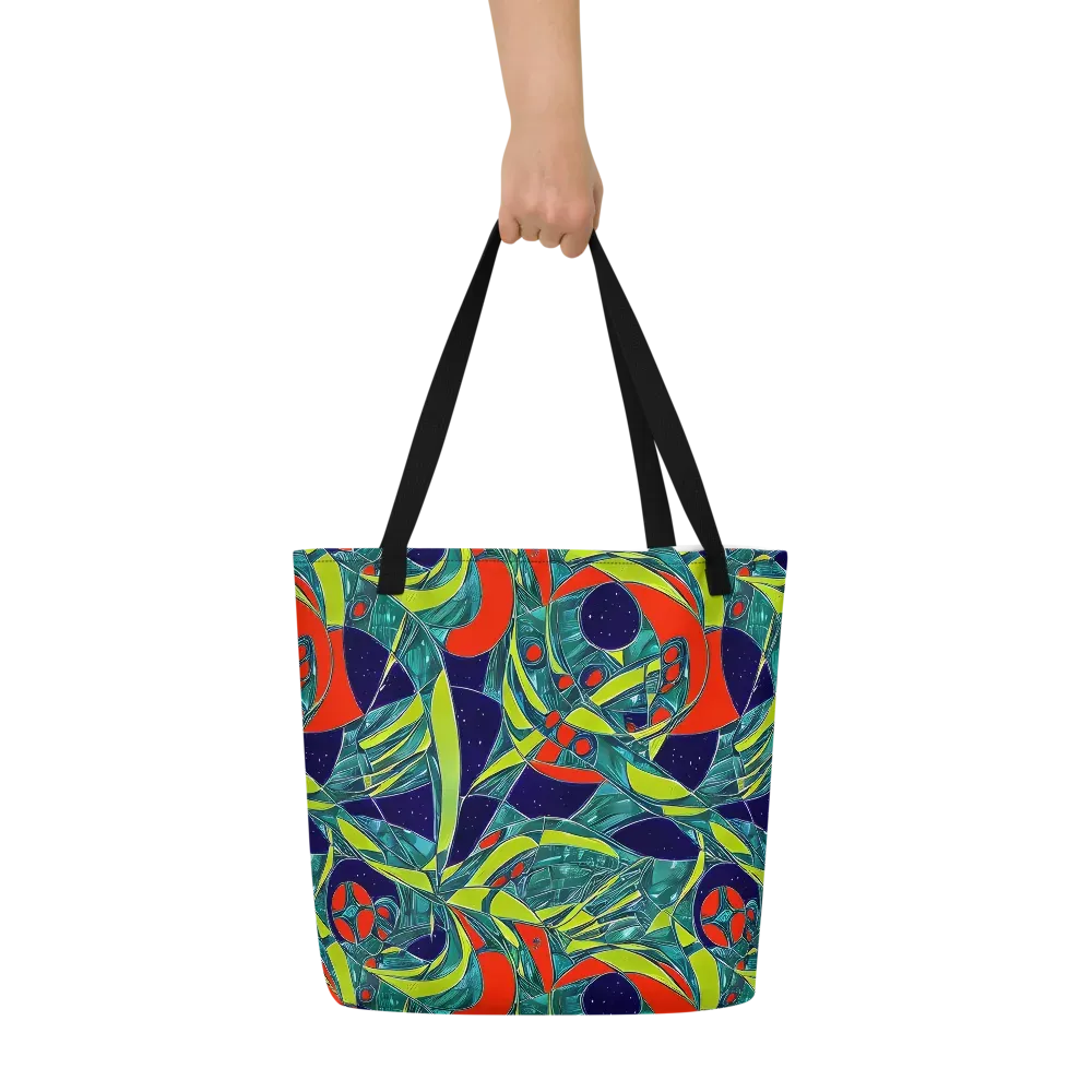 Harmonic Mirage on Large Tote Bag W/ Pocket — Front