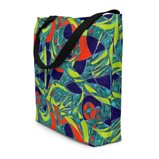 Harmonic Mirage on a Large Tote Bag W/ Pocket
