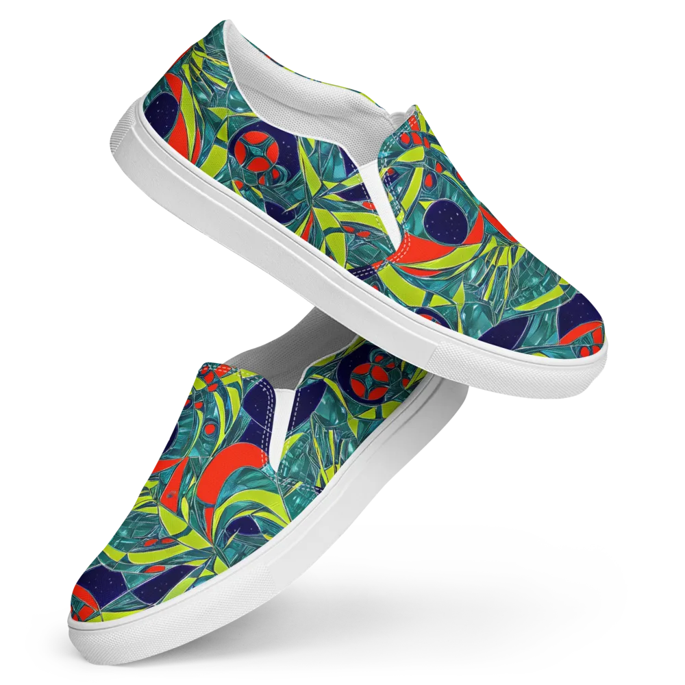 Harmonic Mirage on Women's Slip-On Canvas Shoes — Front
