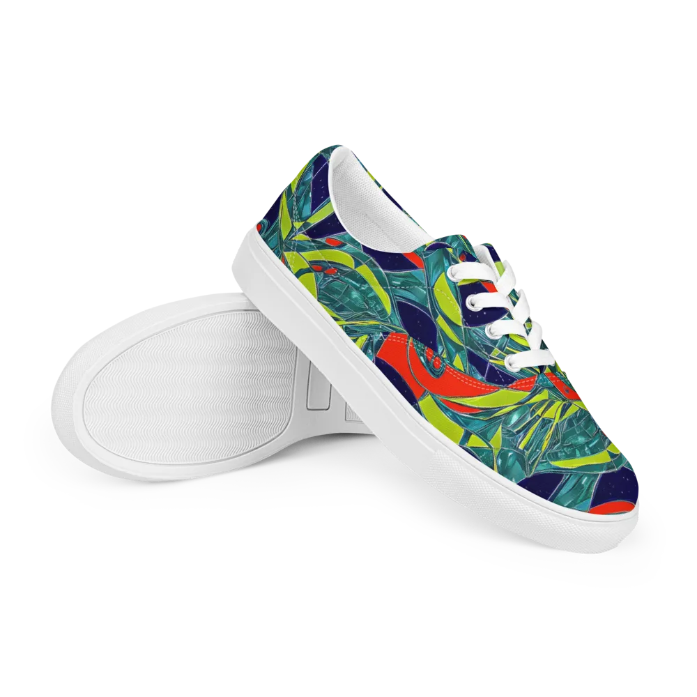 Harmonic Mirage on Men's Lace-Up Canvas Shoes — Right Front