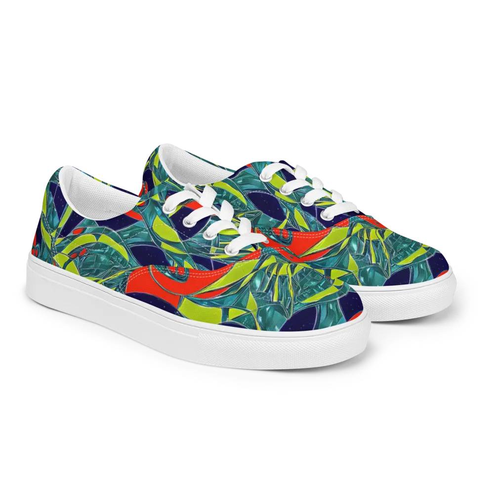 Harmonic Mirage on Men's Lace-Up Canvas Shoes — Right Front