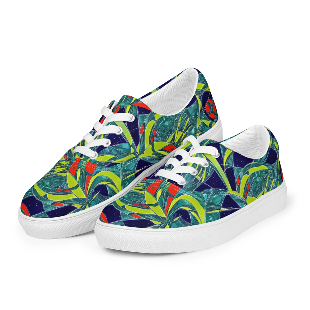 Harmonic Mirage on Men's Lace-Up Canvas Shoes — Left Front