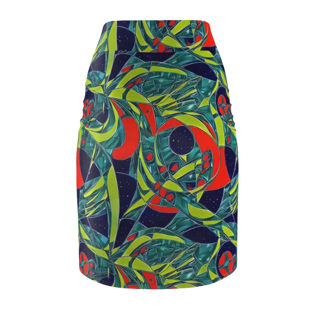 Harmonic Mirage on Pencil Skirt — Back