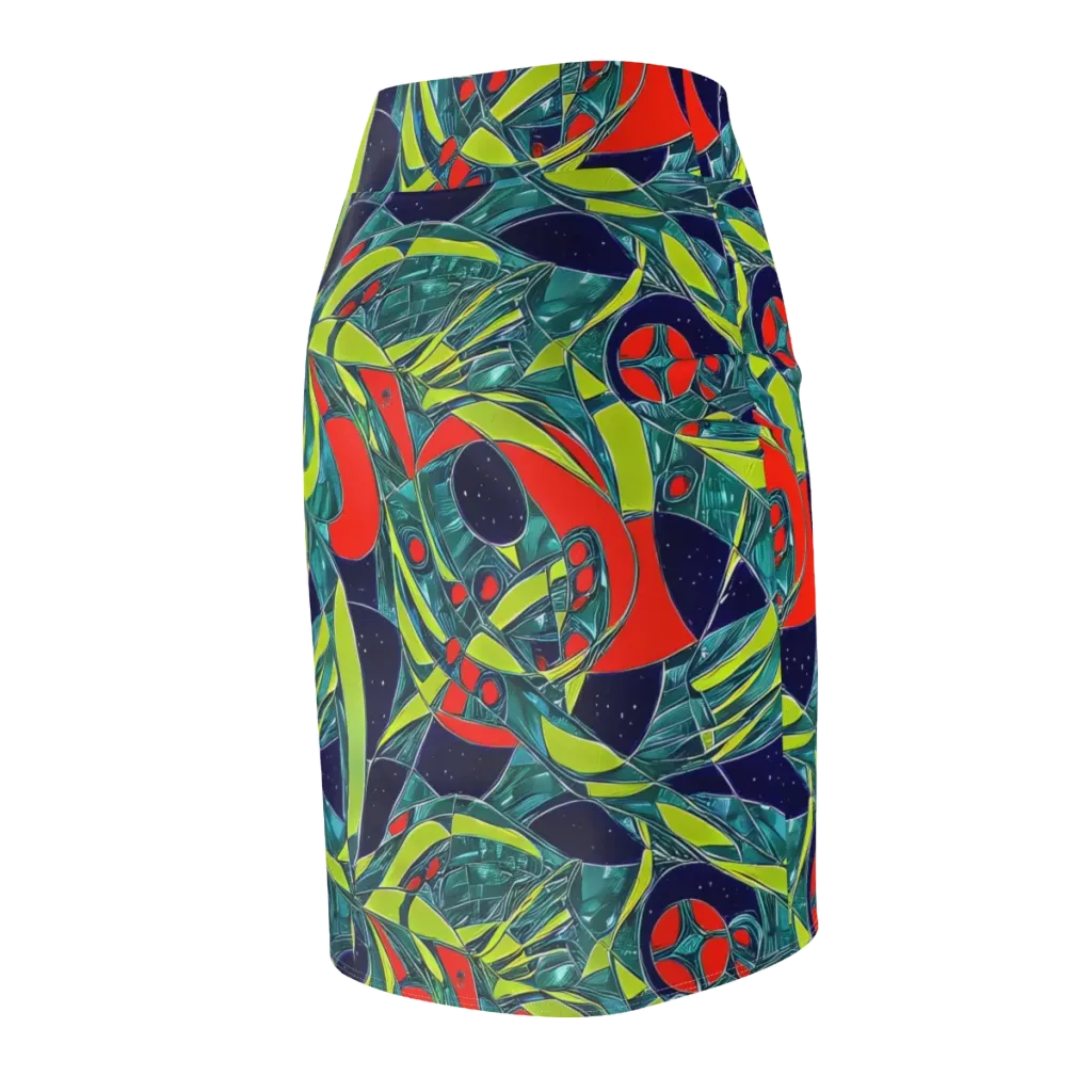 Harmonic Mirage on Pencil Skirt — Back Side