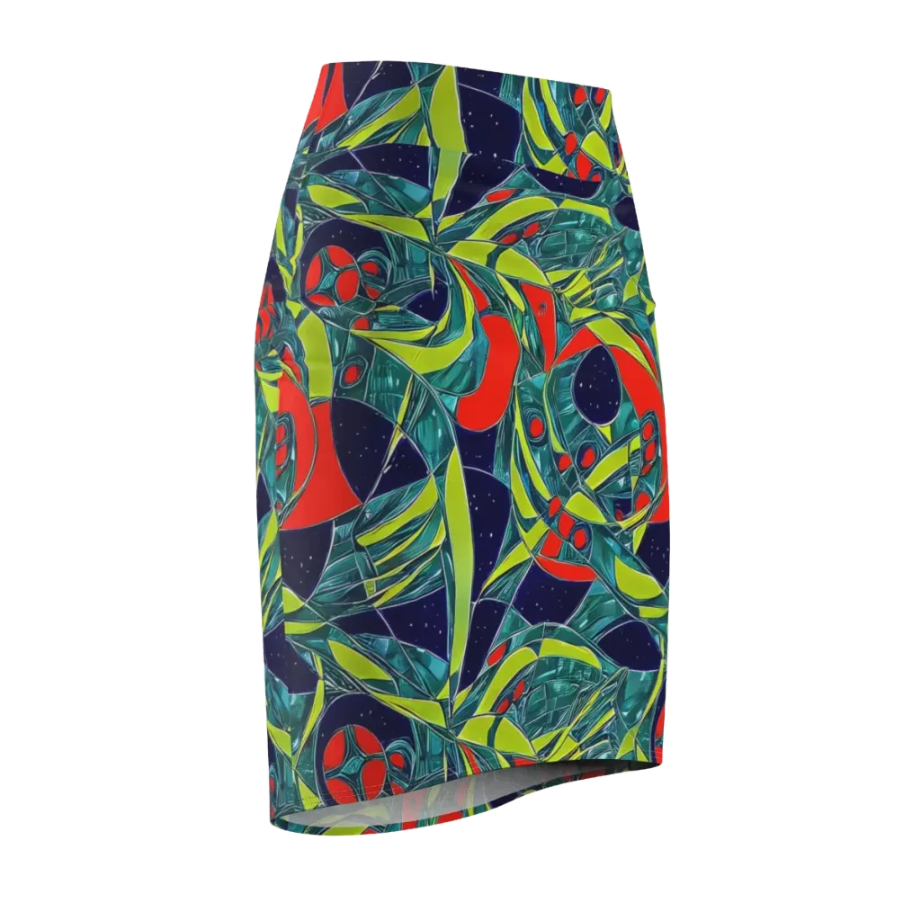 Harmonic Mirage on Pencil Skirt — Front Side