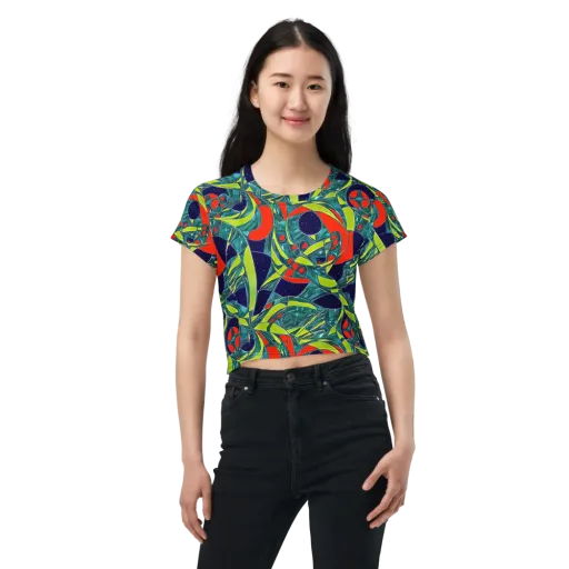 Harmonic Mirage on a Crop Tee