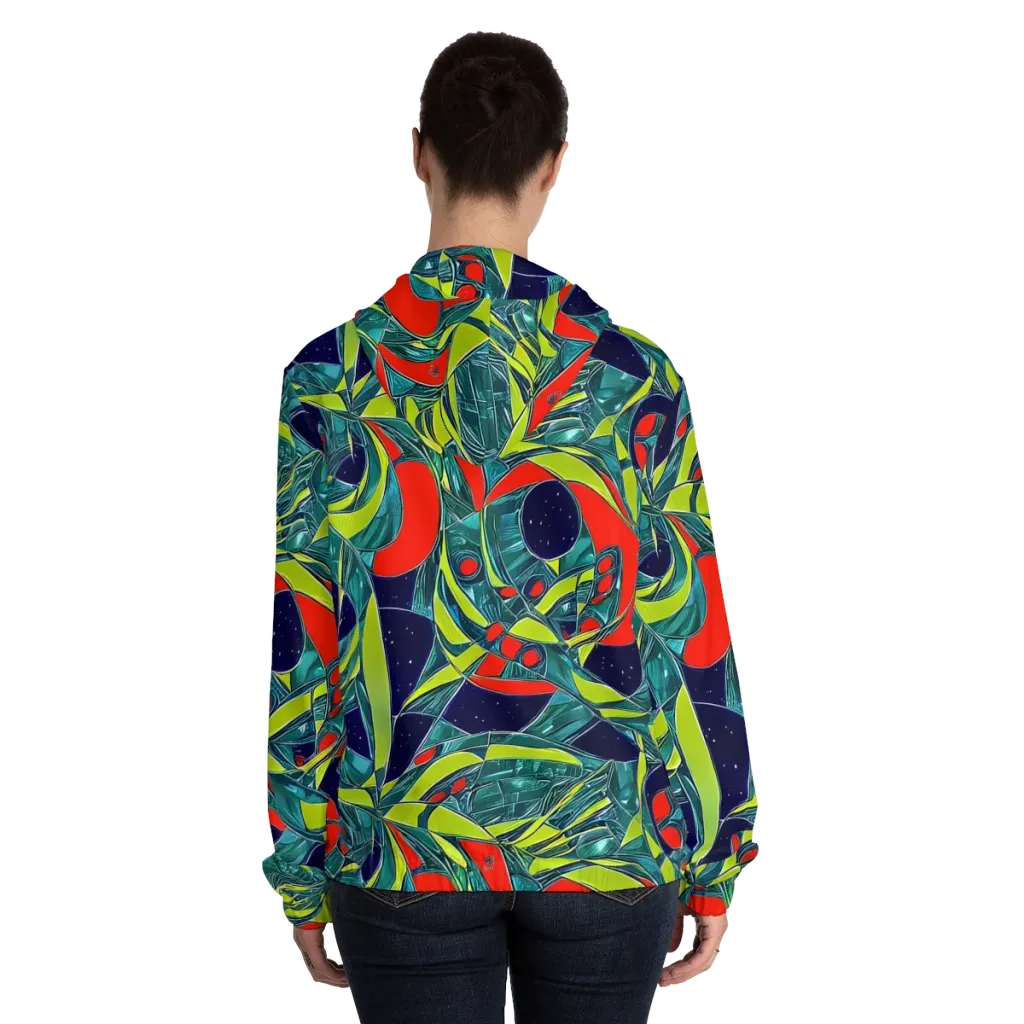 Harmonic Mirage on Women's Full-Zip Hoodie — Back On Person