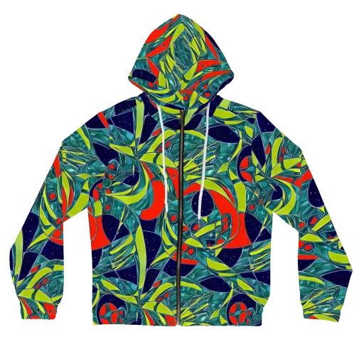 Harmonic Mirage on a Women's Full-Zip Hoodie