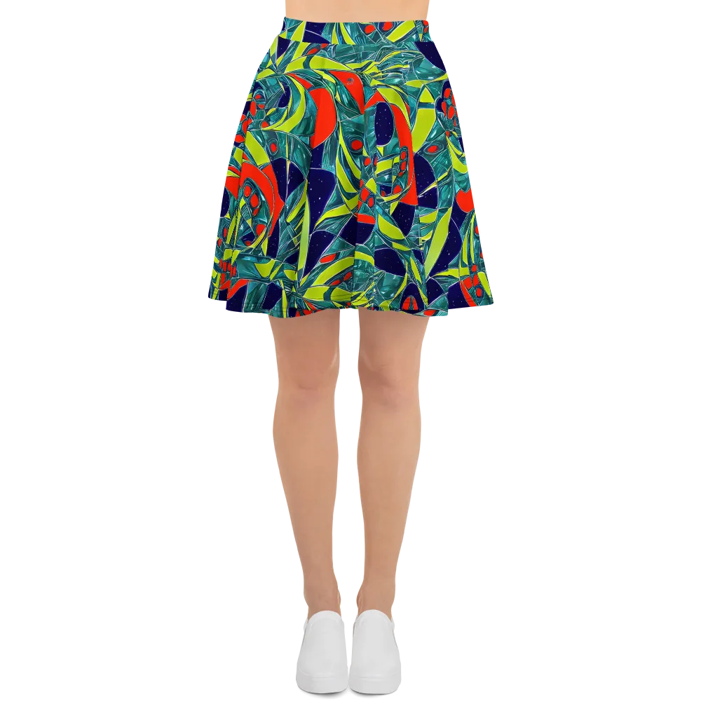 Harmonic Mirage on Skater Skirt — Front