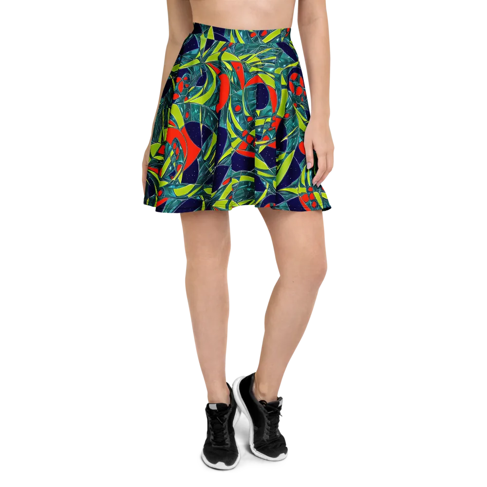 Harmonic Mirage on Skater Skirt — Front