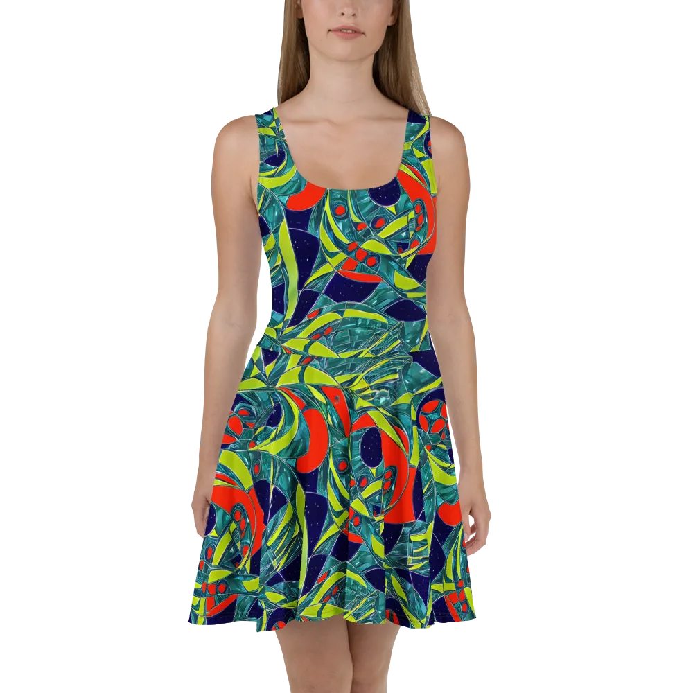 Harmonic Mirage on Skater Dress — Front