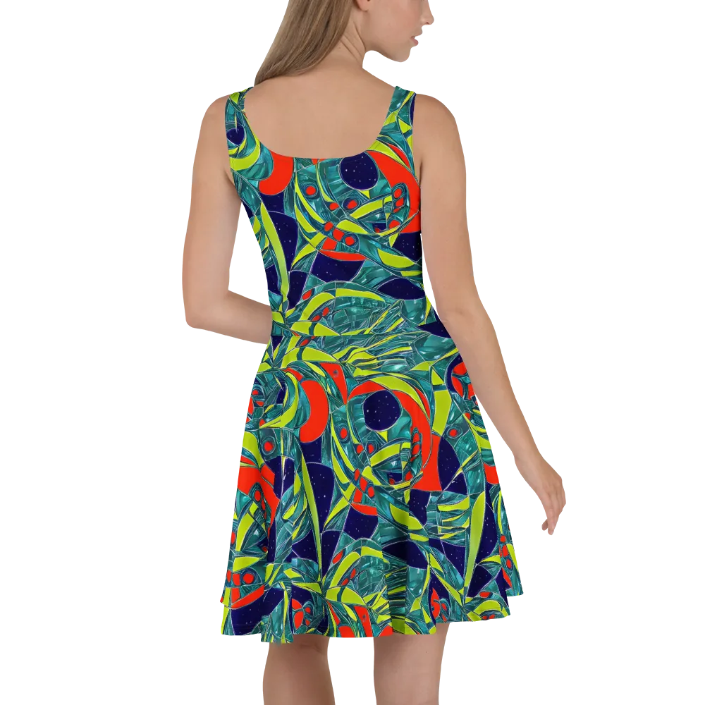 Harmonic Mirage on Skater Dress — Back