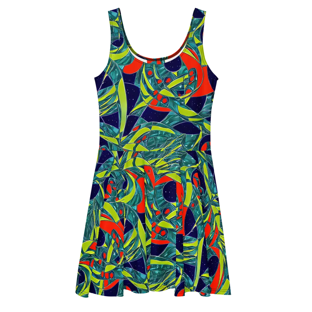 Harmonic Mirage on Skater Dress — Front