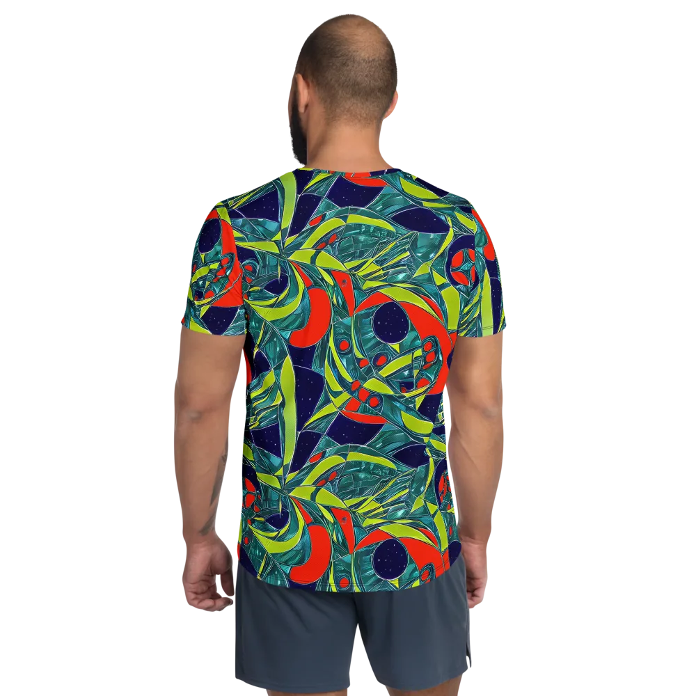 Harmonic Mirage on Men's Athletic T-Shirt — Back