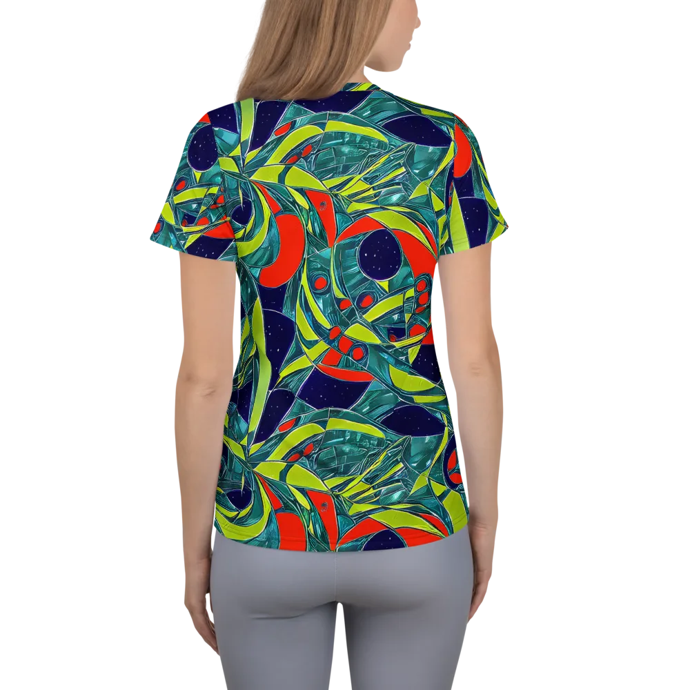 Harmonic Mirage on Women's Athletic T-Shirt — Back