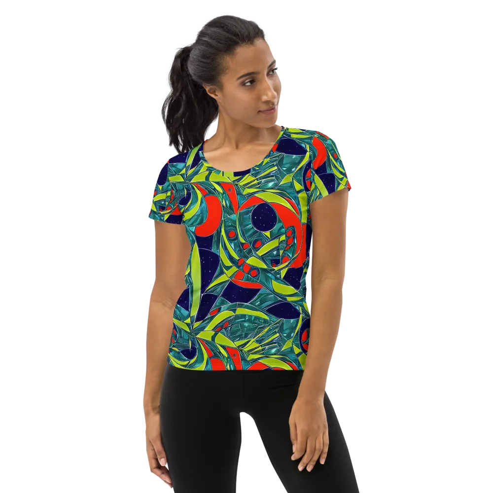 Harmonic Mirage on Women's Athletic T-Shirt — Front