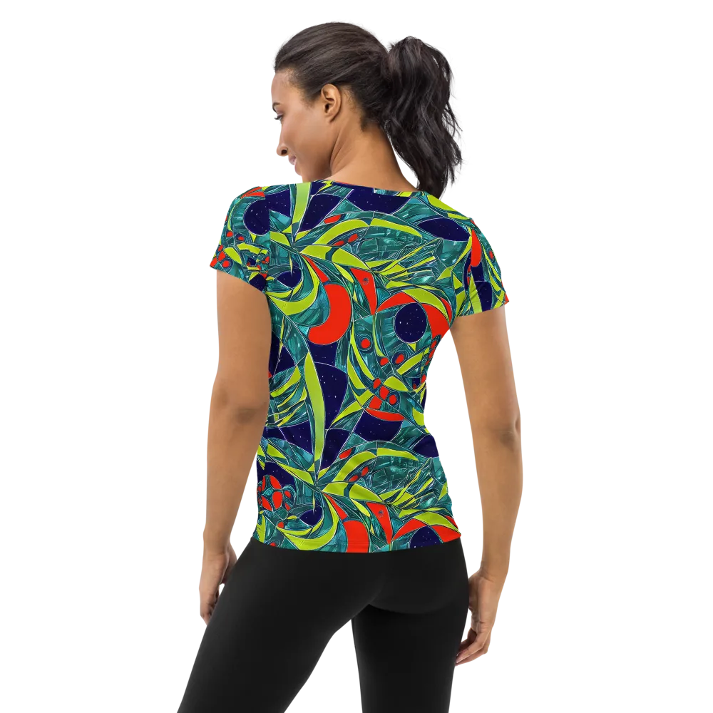 Harmonic Mirage on Women's Athletic T-Shirt — Back
