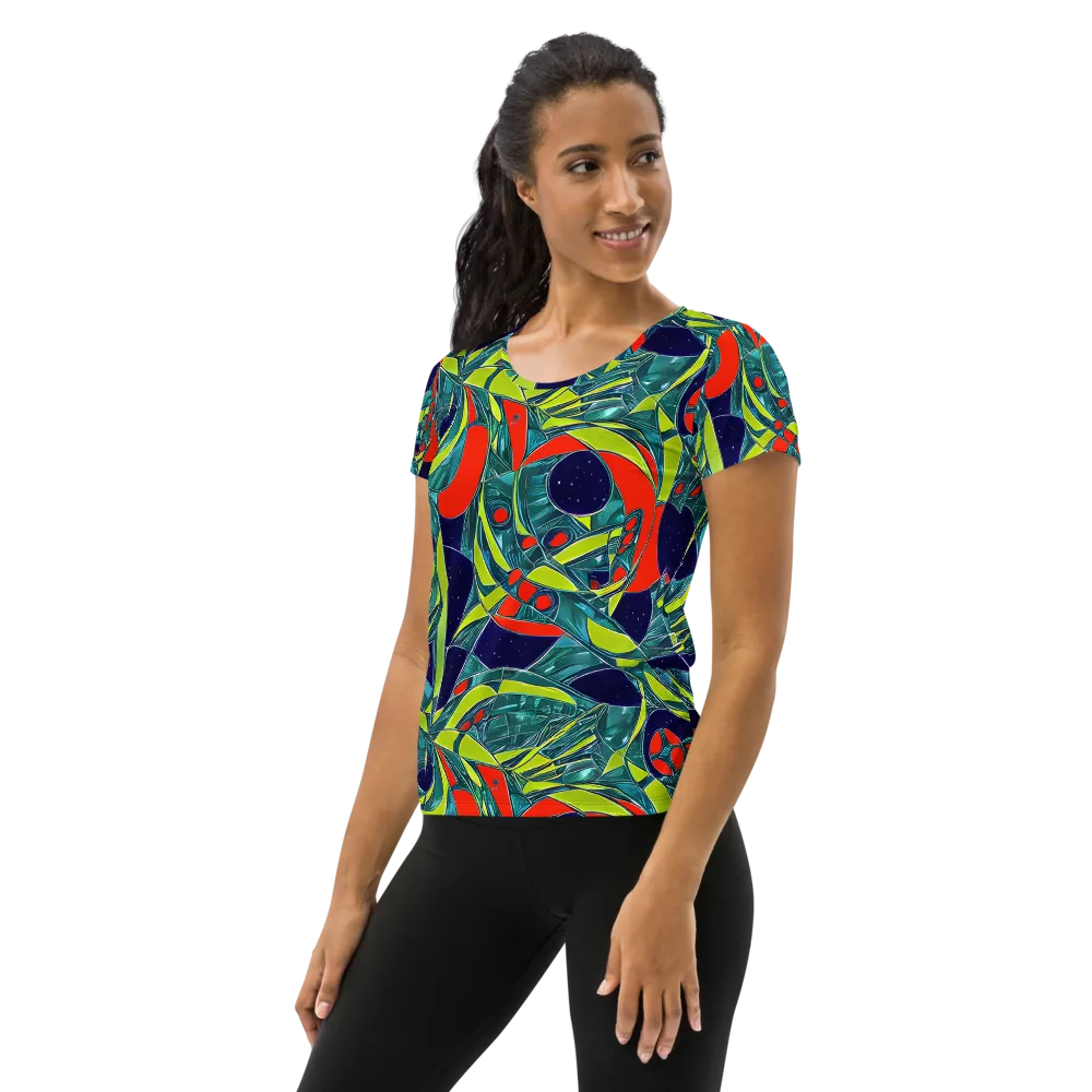 Harmonic Mirage on Women's Athletic T-Shirt — Left