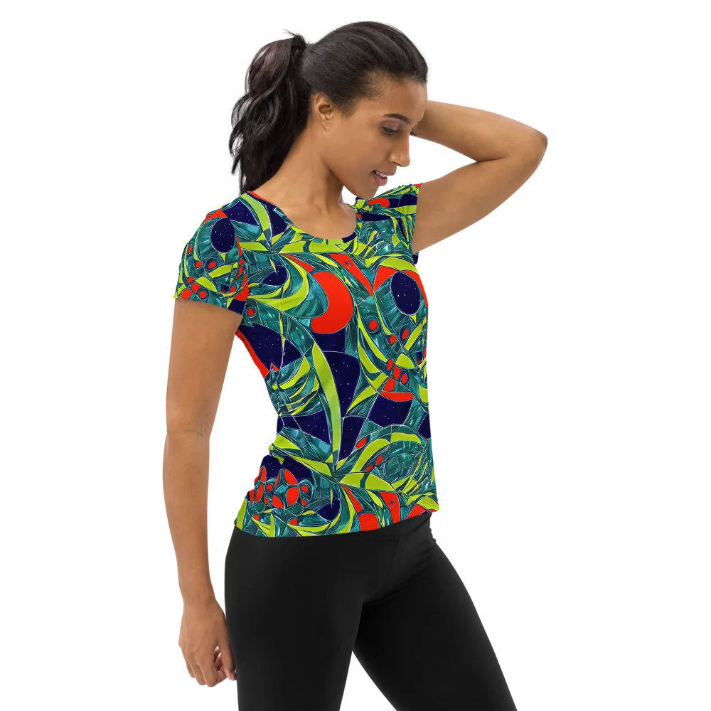 Harmonic Mirage on Women's Athletic T-Shirt — Right