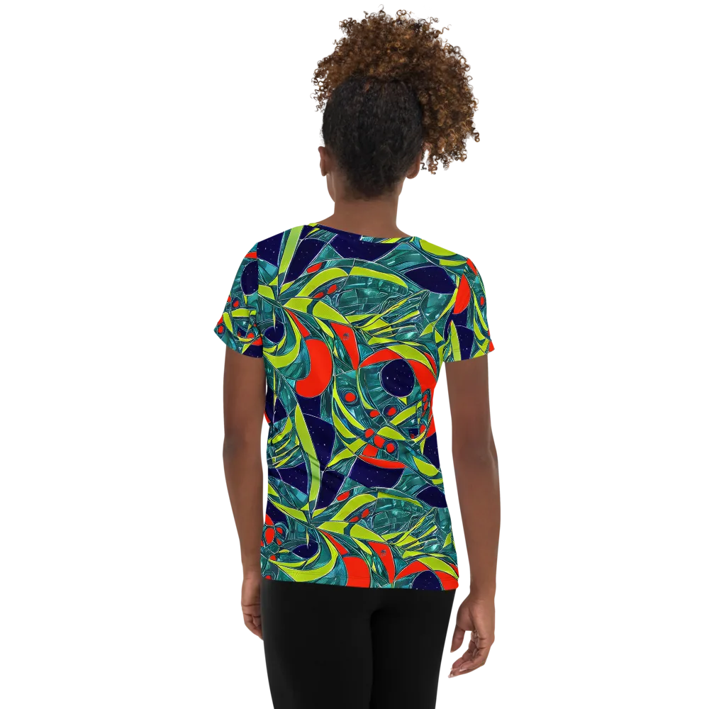 Harmonic Mirage on Women's Athletic T-Shirt — Back