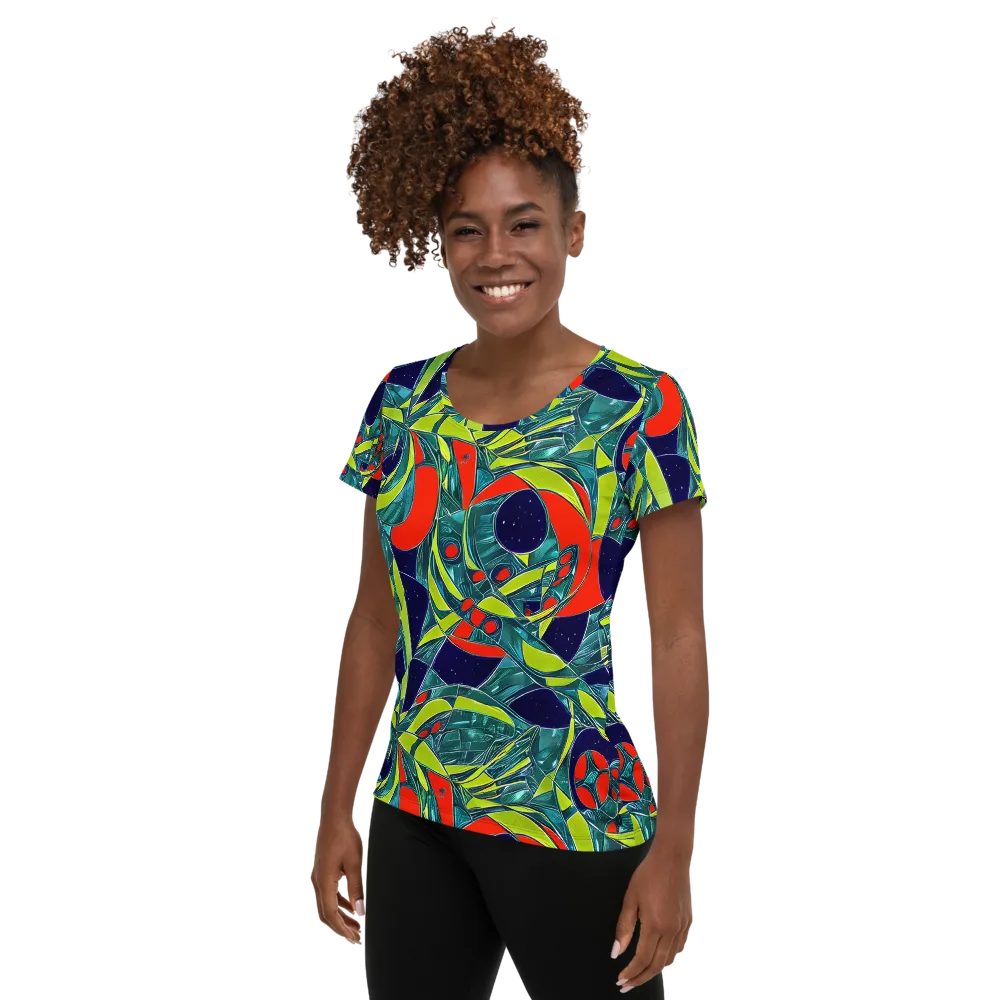 Harmonic Mirage on Women's Athletic T-Shirt — Left