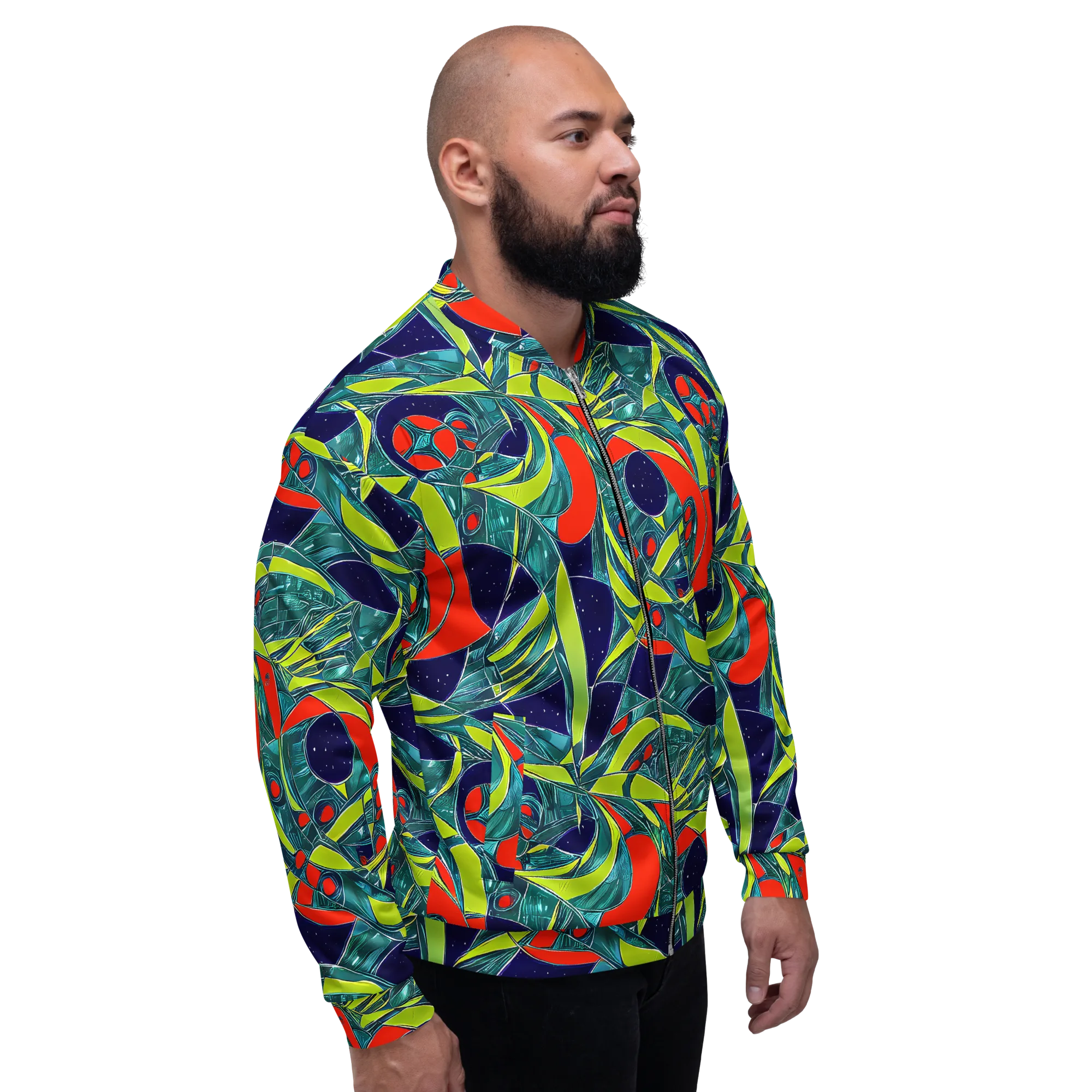 Harmonic Mirage on Bomber Jacket — Right