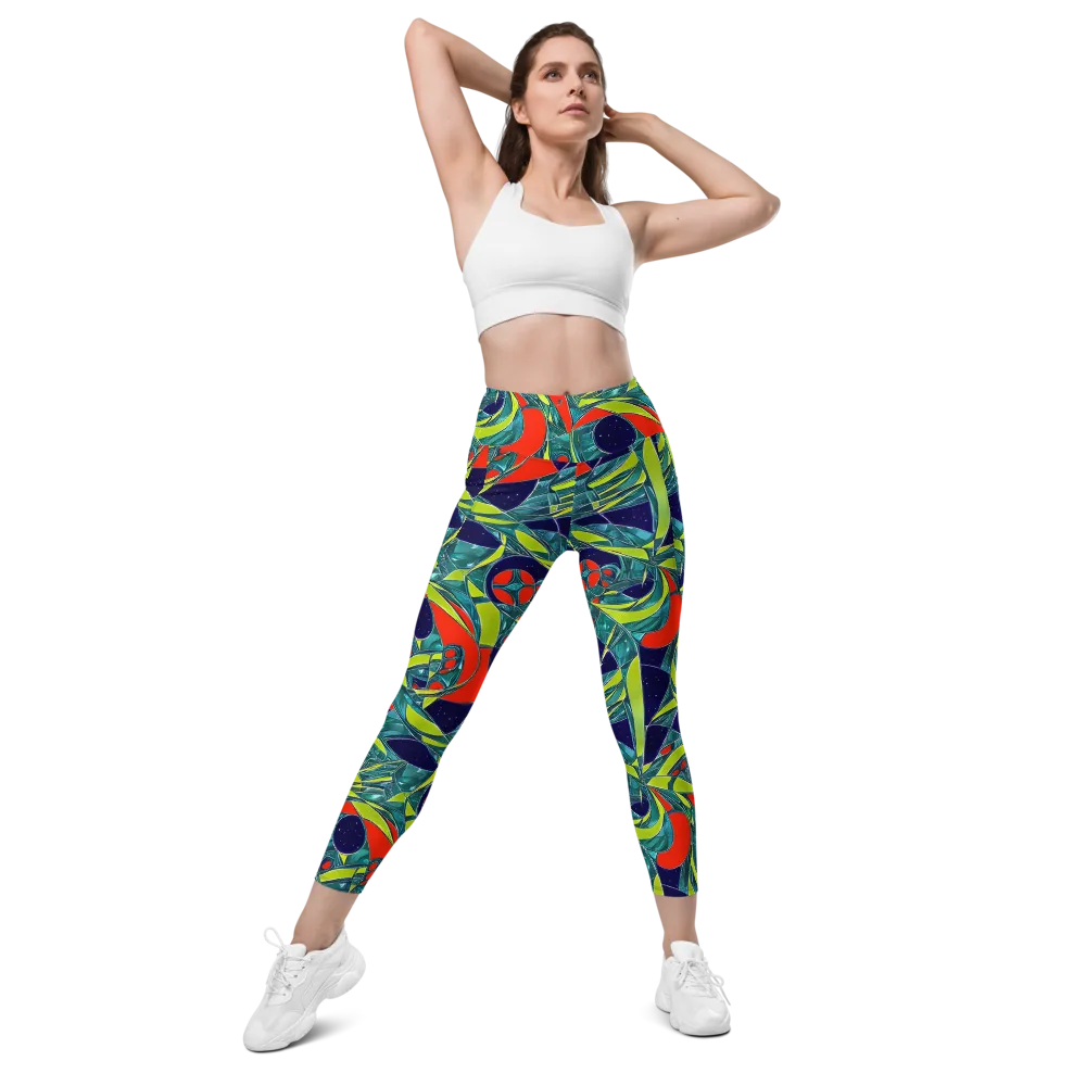 Harmonic Mirage on Leggings with Pockets — Front