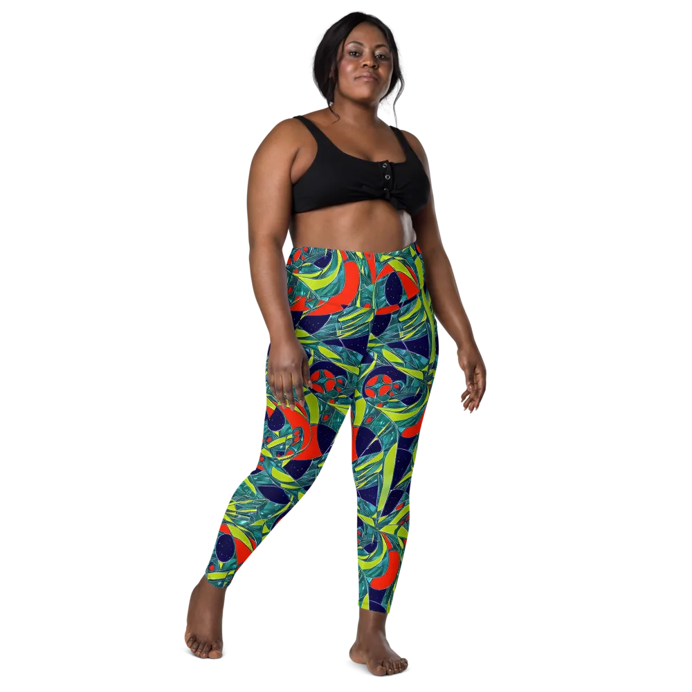 Harmonic Mirage on Leggings with Pockets — Front