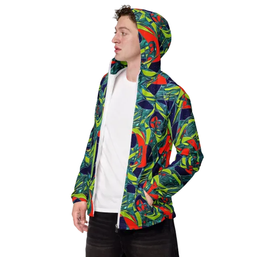 Harmonic Mirage on a Men's Windbreaker