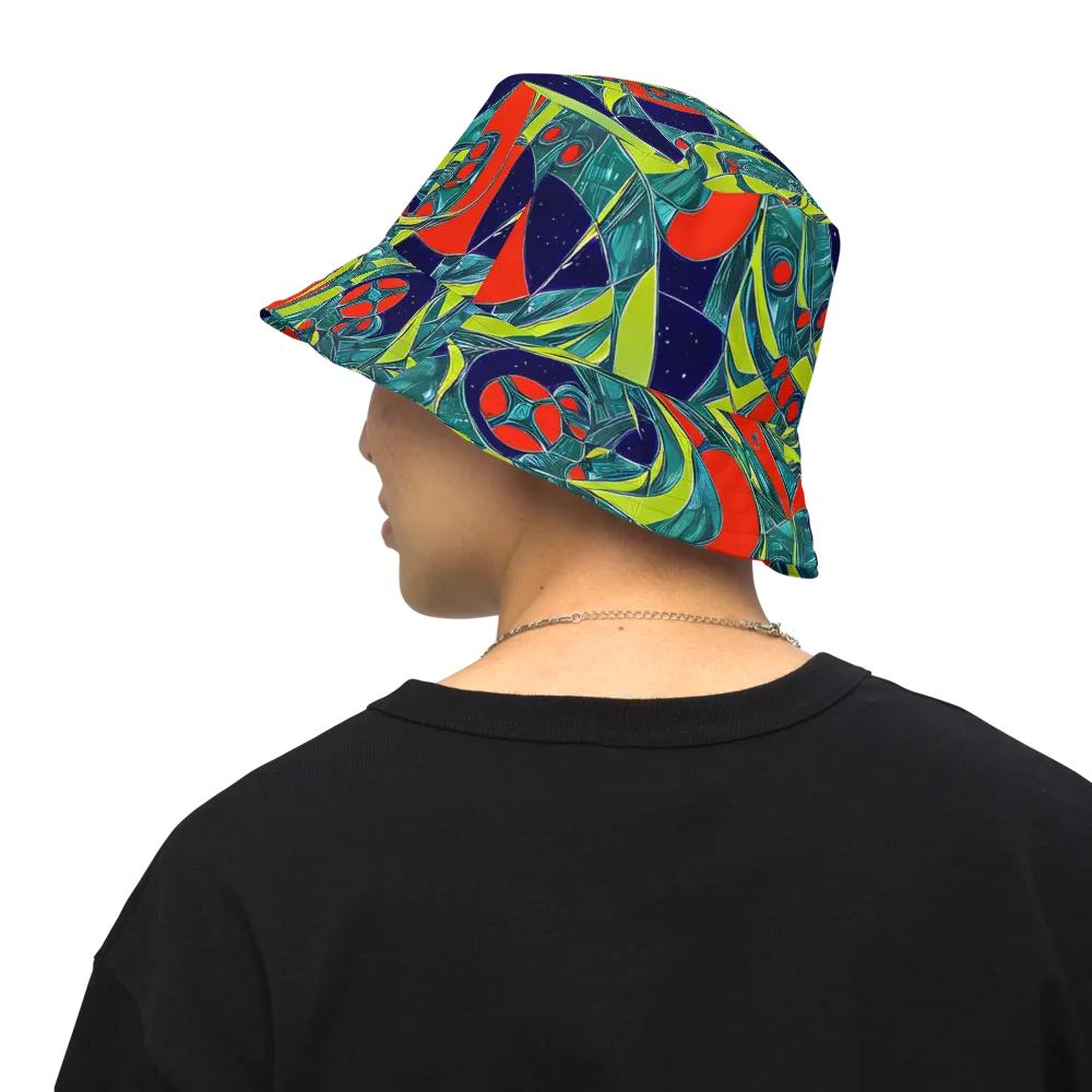 Harmonic Mirage on Reversible Bucket Hat — Back Inside