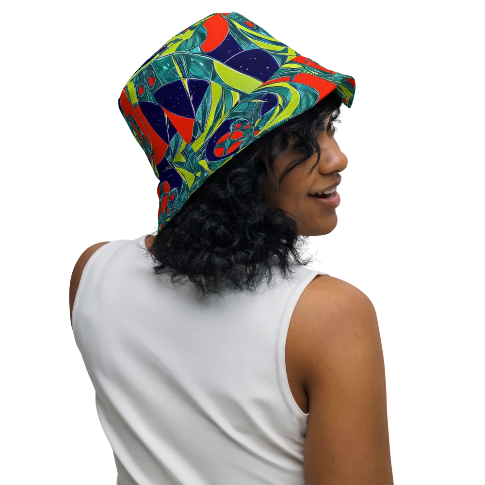 Harmonic Mirage on Reversible Bucket Hat — Right Outside