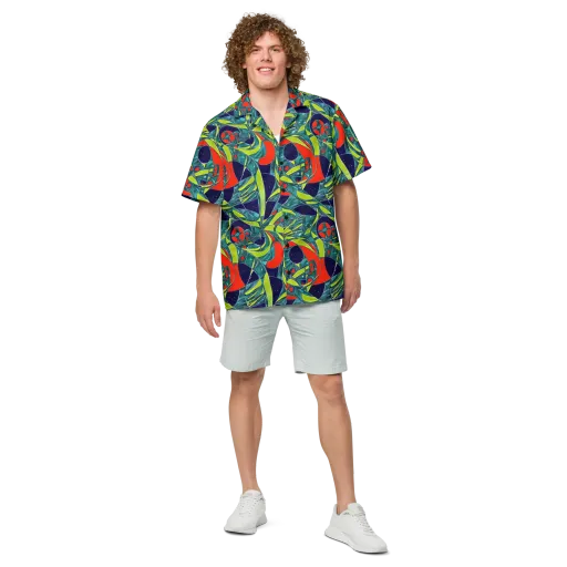 Harmonic Mirage on a Button Shirt