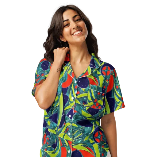 Harmonic Mirage on a Women's Short Sleeve Pajama Top