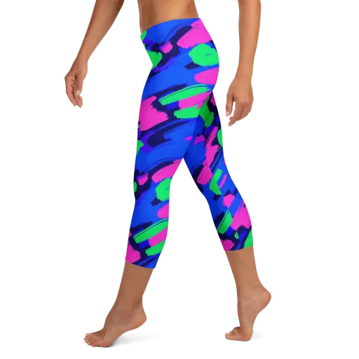 Electric Stroke on a Capri Leggings