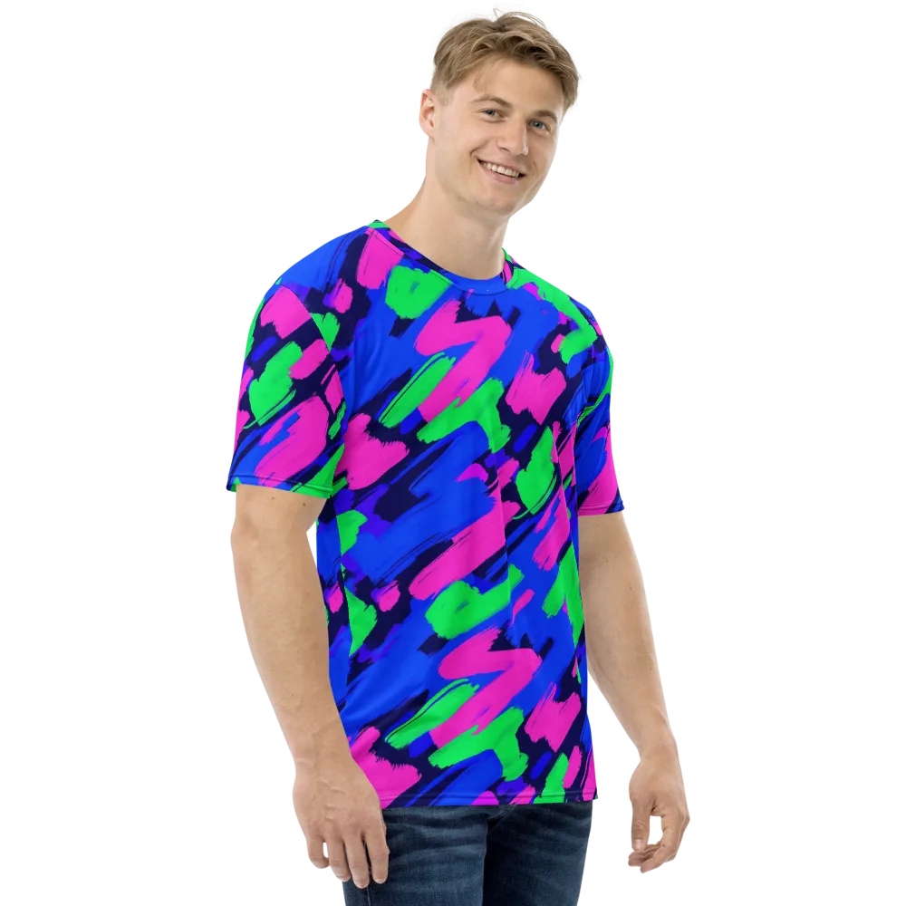 Electric Stroke on Men's Crew Neck T-Shirt — Right