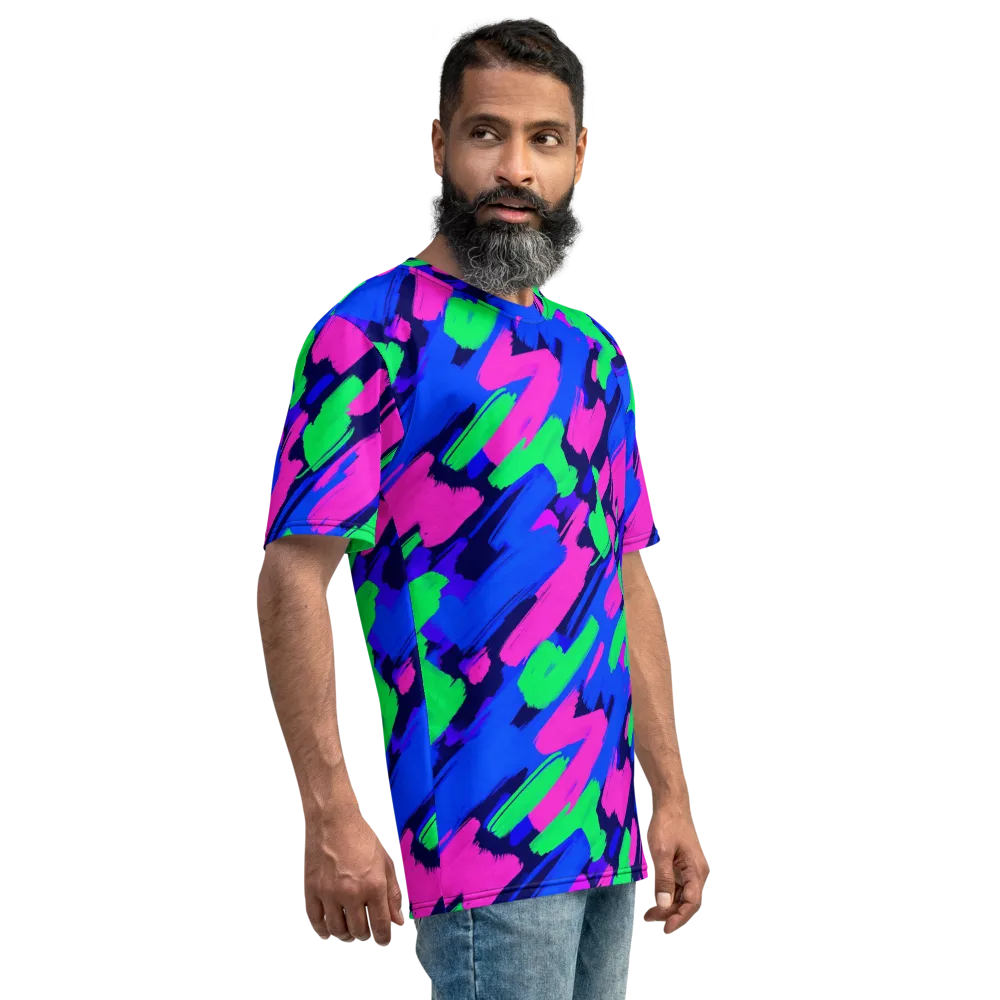 Electric Stroke on Men's Crew Neck T-Shirt — Right