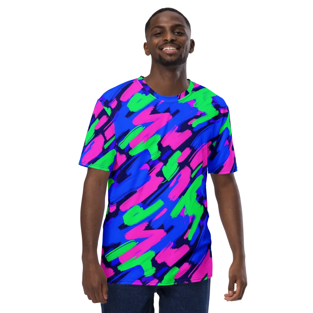 Electric Stroke on Men's Crew Neck T-Shirt — Front