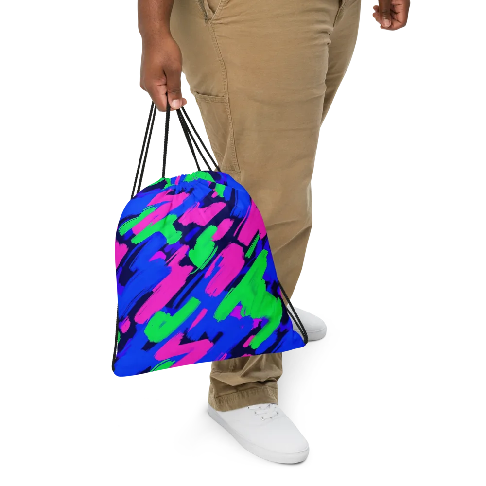 Electric Stroke on Drawstring Bag — Front