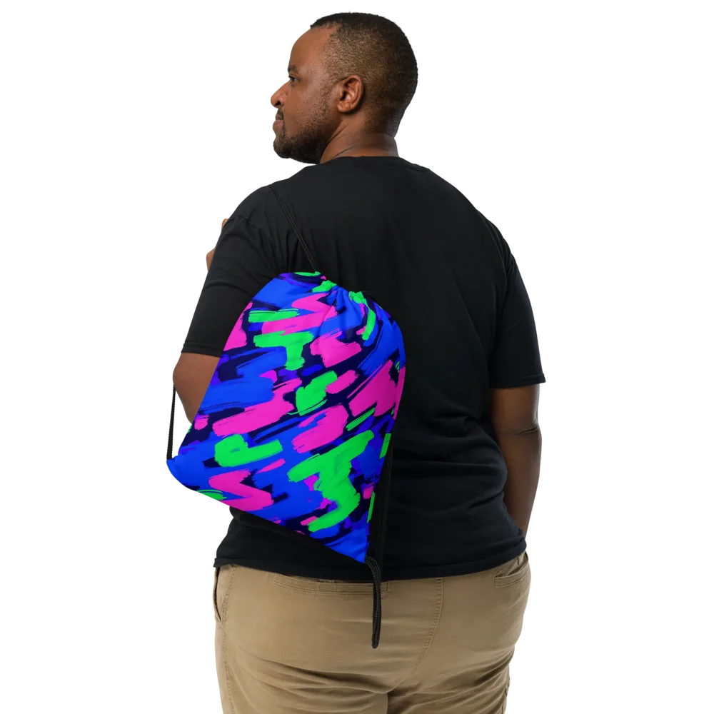Electric Stroke on Drawstring Bag — Front