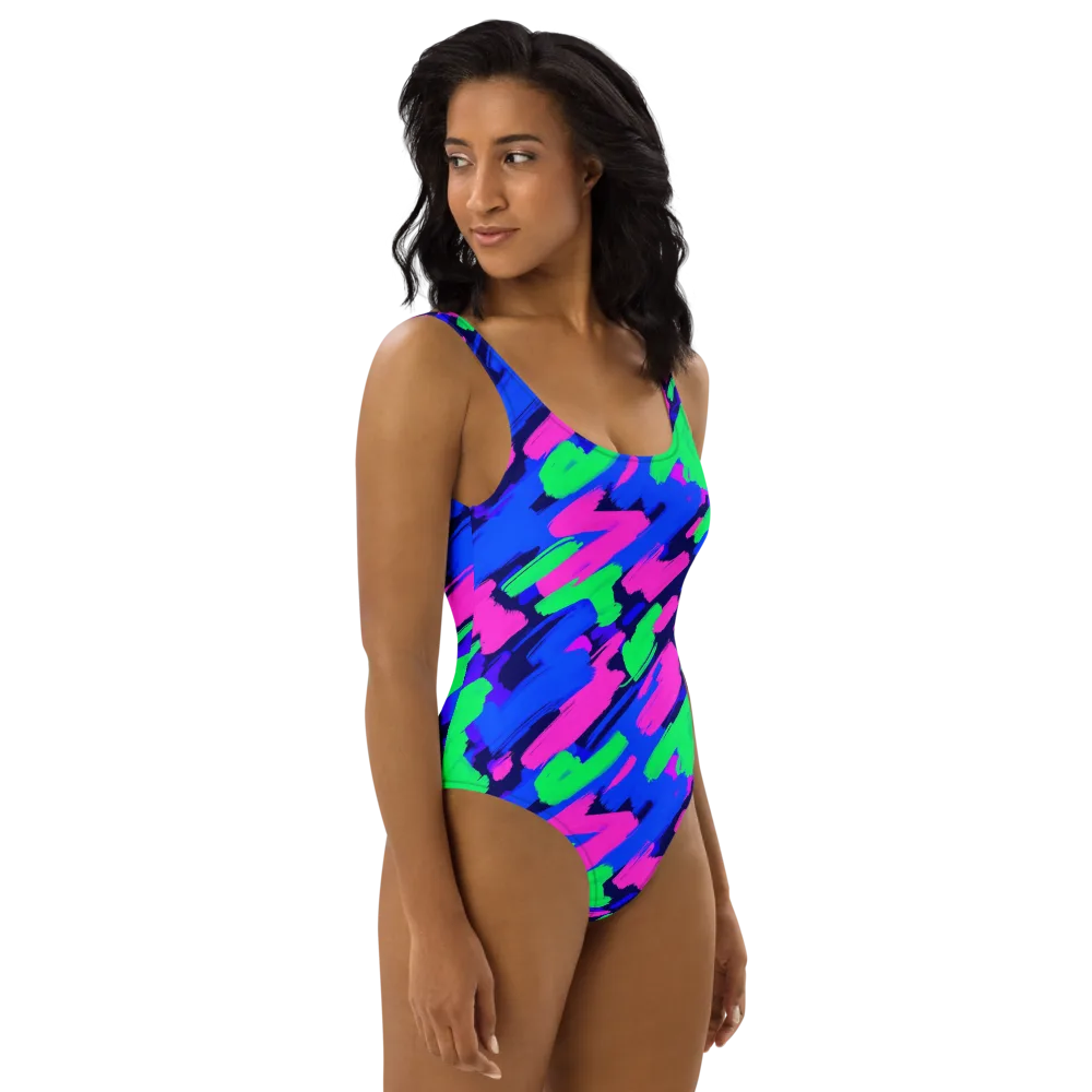 Electric Stroke on One-Piece Swimsuit — Right